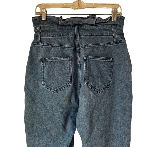 High Waist Baggy Barrel Jeans, Ruffle Waist, size 6 - Picture 4 of 6